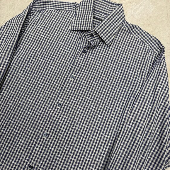 ETRO Milano Dress Shirt Check / Paisley Made in Italy Cotton 15 1/2 Medium - Picture 3 of 8